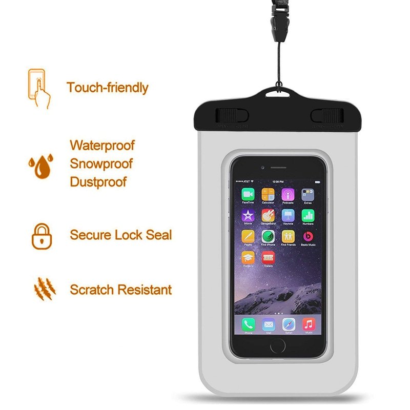 Unigear Dry Bag Waterproof, Floating and Lightweight Bags for Kayaking, Boating, Fishing, Swimming and Camping with Waterproof Phone Case (Orange, 5L)