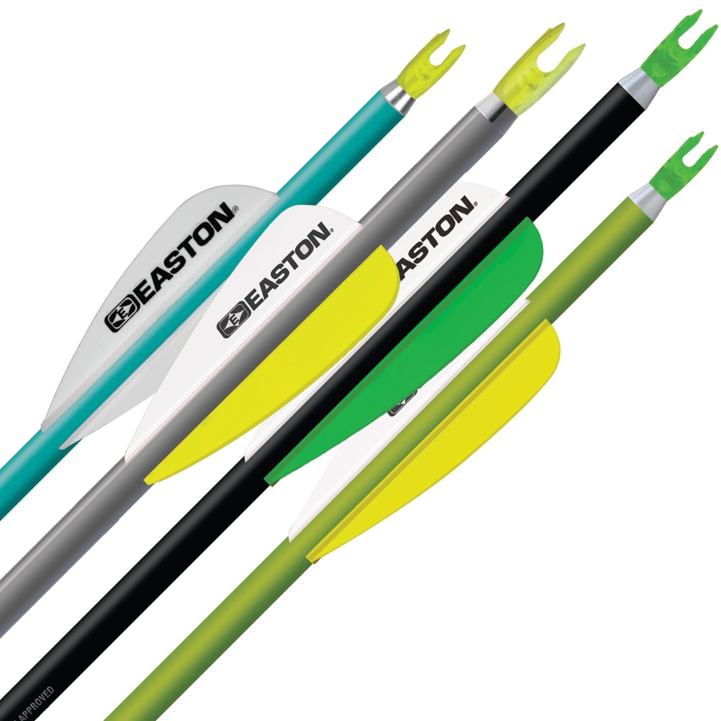 Easton Genesis XX75 Aluminum Arrows with Diamond Vanes, Black, 6 Pack
