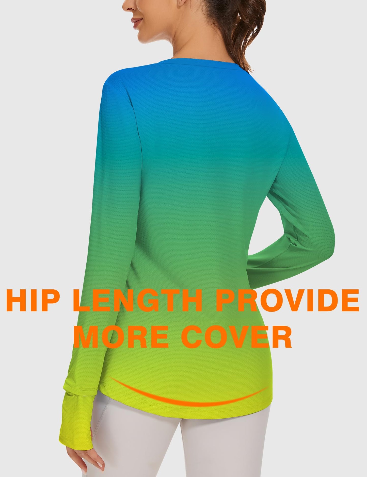 Blingfit Womens Printed UPF 50 Sun Shirt Long Sleeve Swim Rash Guard M