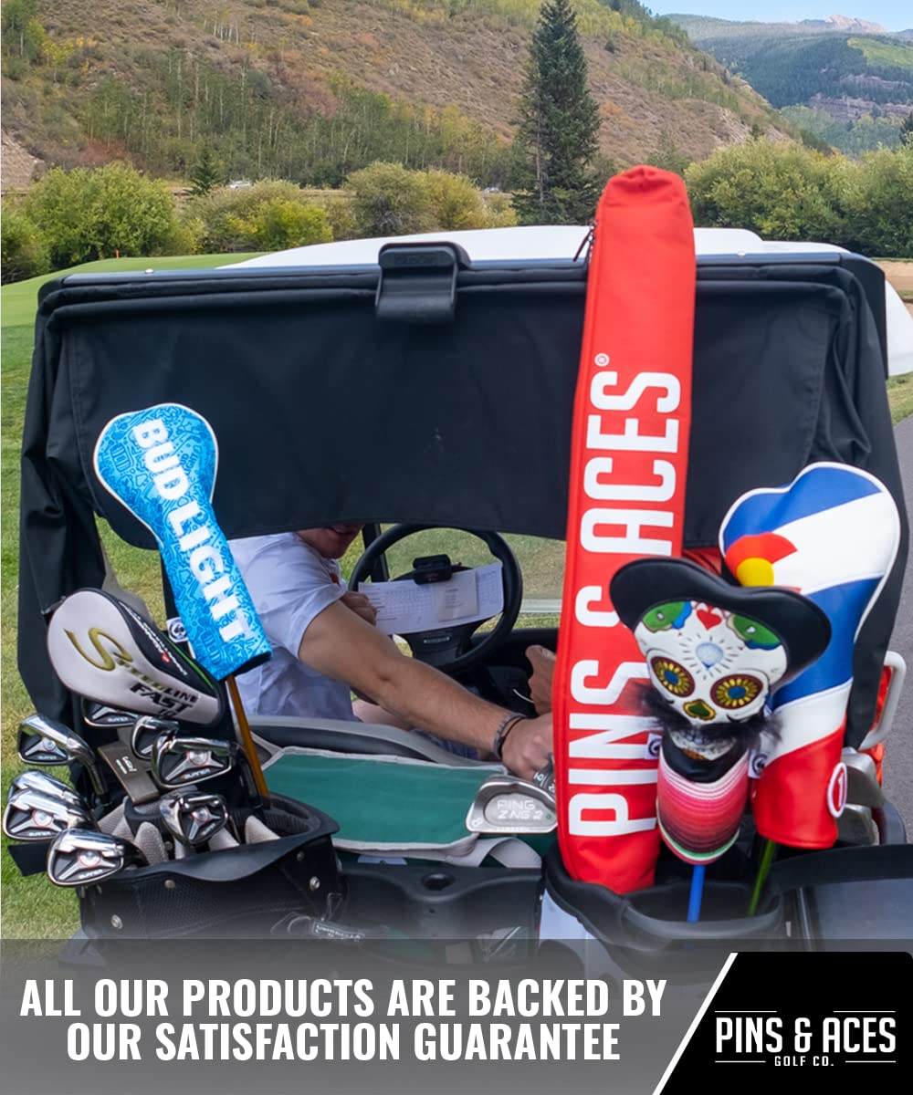Pins & Aces Golf Co. Black 7 Can Beer Cooler