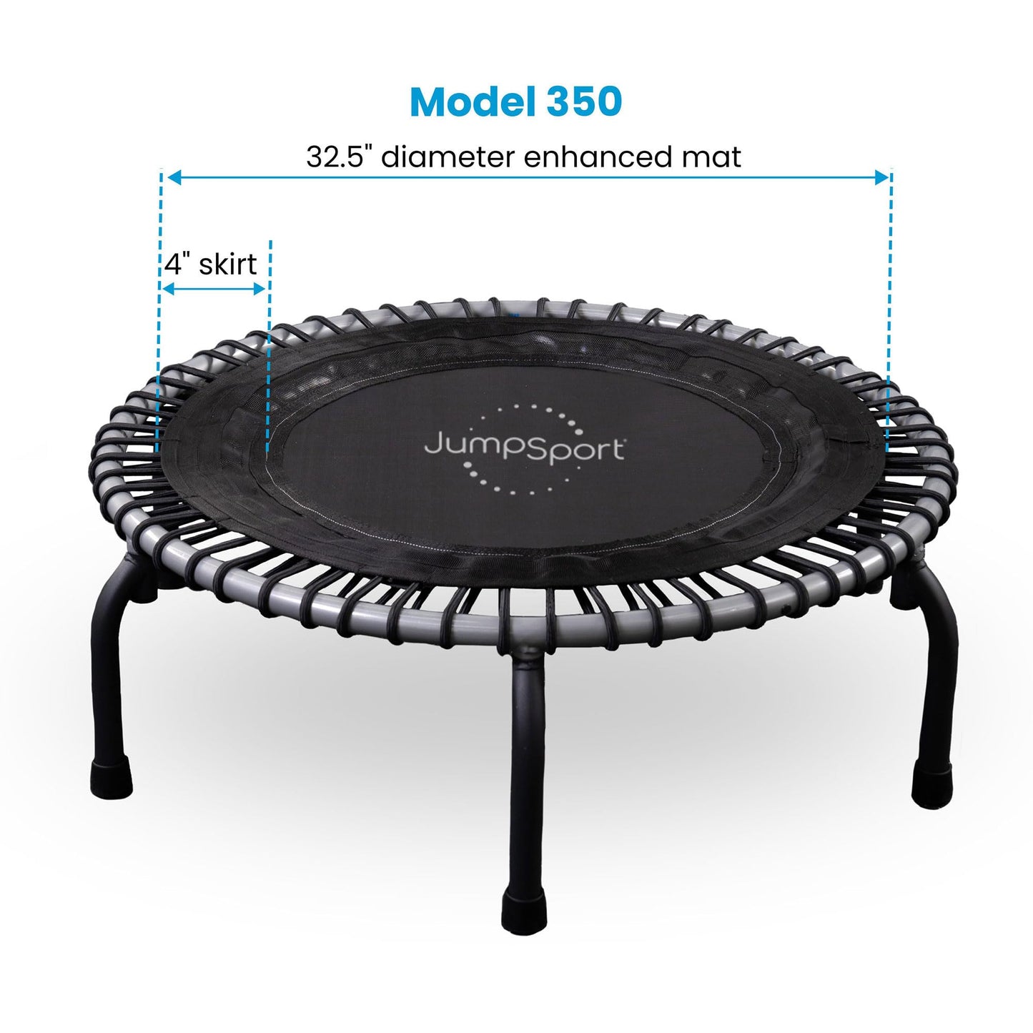 350 Plyometric Rebounder Bundle (Trampoline + PlyoFit PRO Adapter) | 39" | Toning Ball Included