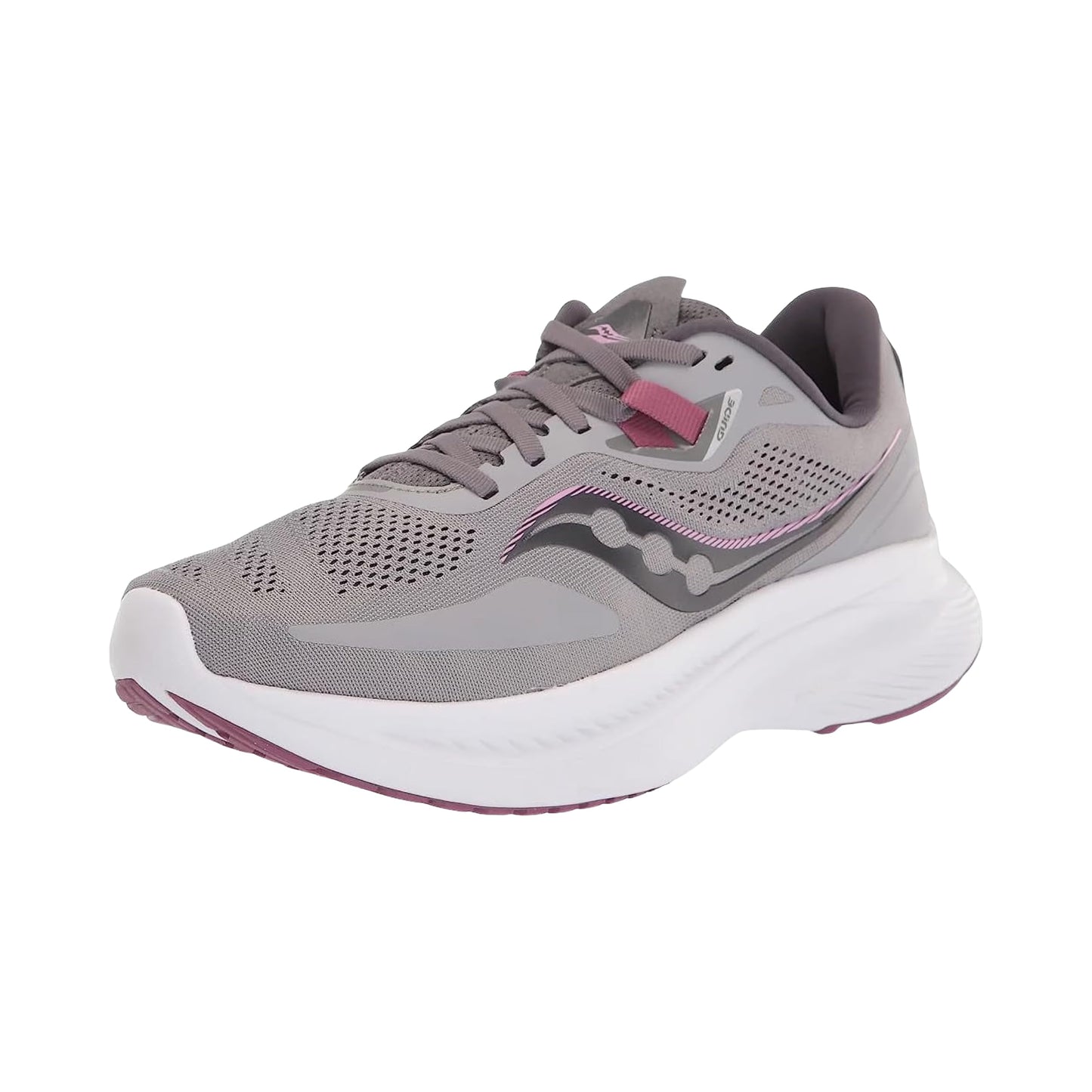 Saucony Women's Guide 15 Running Shoe, Alloy/Quartz, 12 Wide