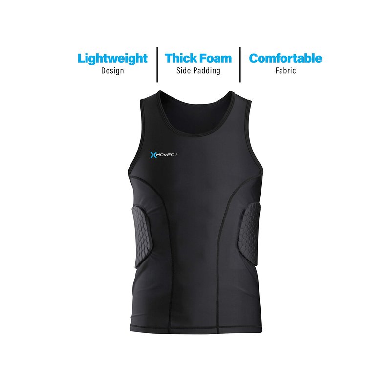 Hover-1 Unisex Adult Padded Tank Top Protective Gear, Black, Small US