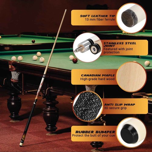 JOSHMAR Professional Pool Stick – Premium Pool Cue Made with Beautiful, Unique, Luxury Design, and the Best Canadian Hardwood Quality. Including 4 Accessories to Keep Your Pool Stick on Top Conditions