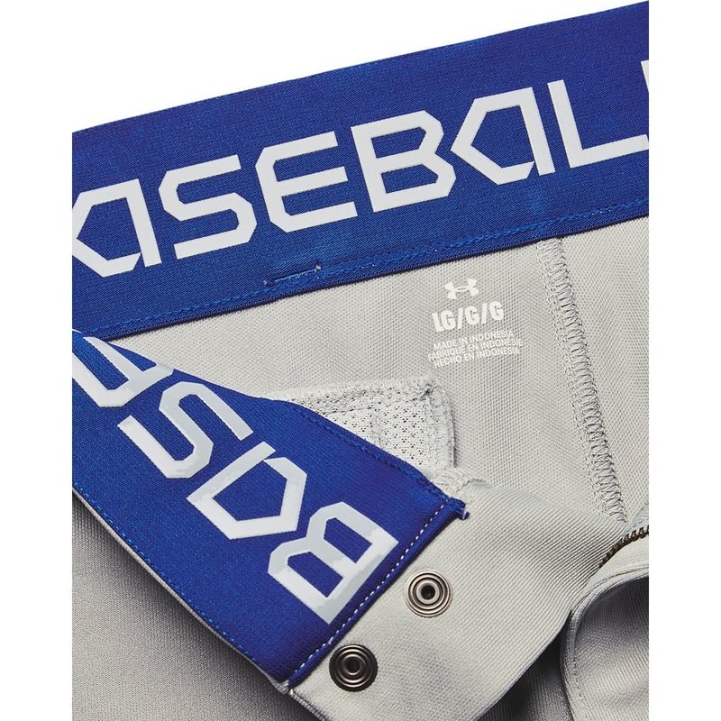 Under Armour Men's Utility Baseball Straight Leg Pant Pipe 22, (081) Baseball Gray/Royal/Royal, 3X-Large