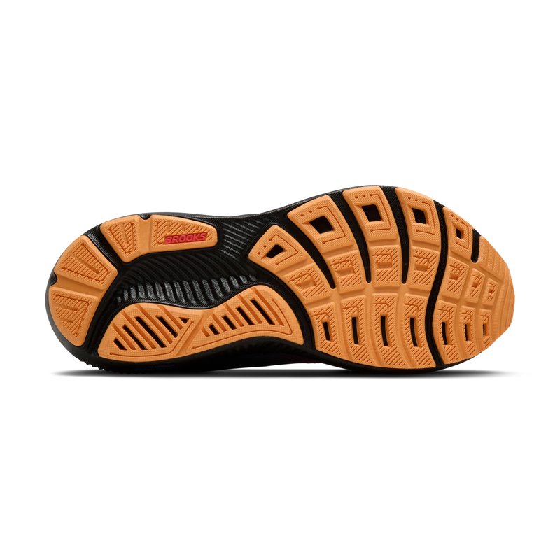 Brooks Men’s Ghost 17 Neutral Running Shoe - Night/Blue/Papaya - 10.5 Medium