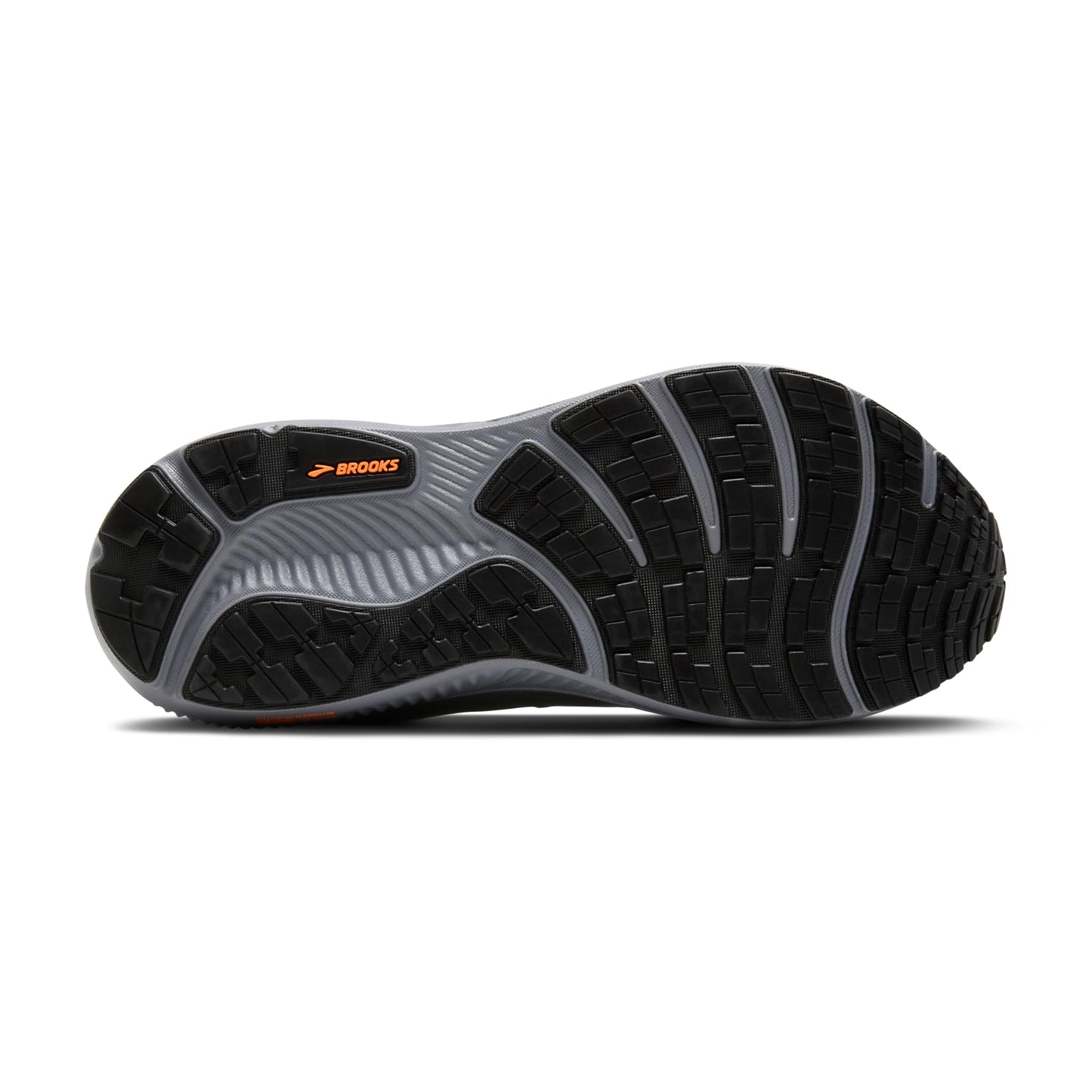 Brooks Men’s Ghost 17 GTX Waterproof Supportive Running & Walking Shoe - Smoke/Primer Grey/Orange - 11.5 Medium