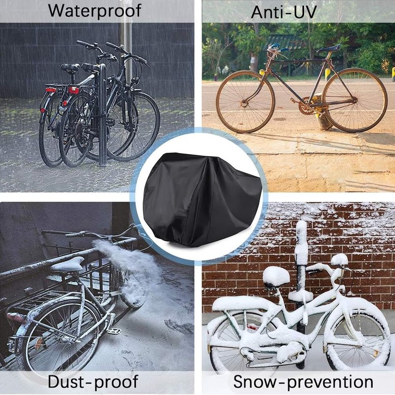 Maveek Bicycle Cover for 3 Bikes Waterproof Outdoor Storage Winter Cold Weather, Rain Snow Wind Proof Tarp Tent Shed Dust Dirt Resistant All Weather Cycle Protection UV Summer Indoor Garage