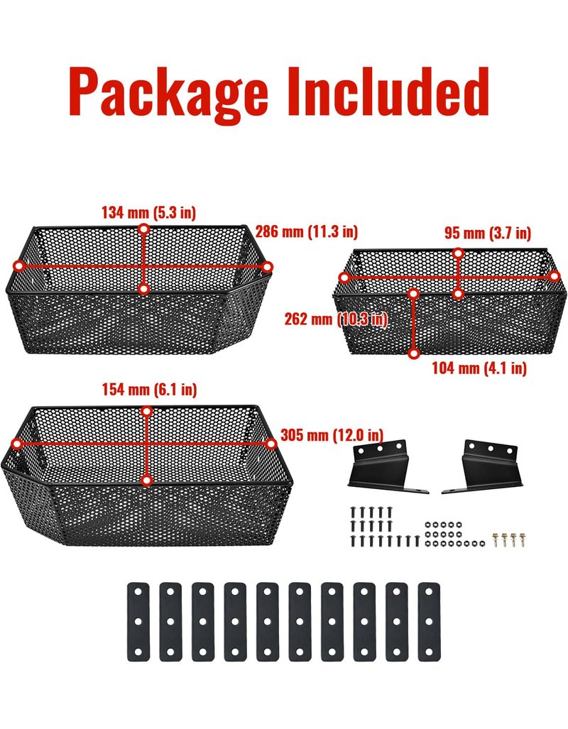 LUXEMOTO Inner Front Storage Basket for Yamaha G29, Large Compartments Dashboard Front Storage Tray Organizer for Yamaha G29 and Drive 2 Golf Cart Accessories, No Drilling