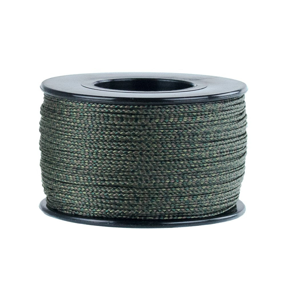 PARACORD PLANET | Lightweight Nylon Braided Utility Purpose Crafting Nano Cord | 300 FT Spools, 1/32” (0.75mm) Thickness, Woodland