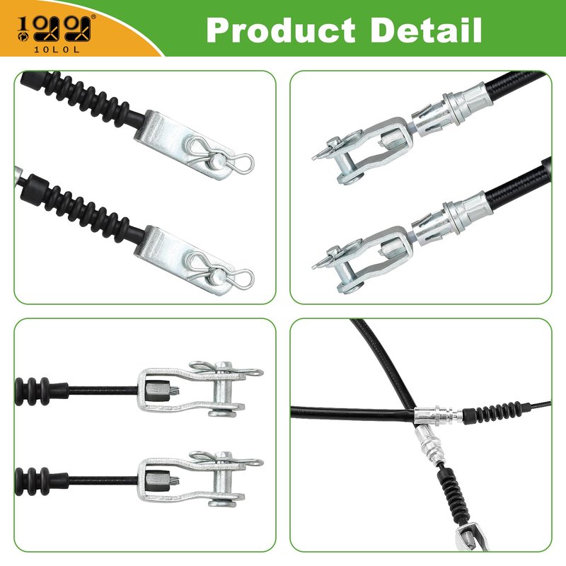 10L0L Golf Cart Brake Cable for Club Car DS 1981-1999 Gas & Electric, 42 Inch Driver and Passenger Side, OEM# 1011125 1011403 1016761-01