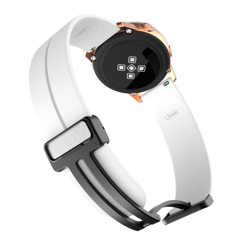 Lamshaw Compatible with Garmin Approach S44 Band, 20mm Quick Release Soft Silicone Sport Wristband Replacement Straps Compatible for Garmin Approach S50, S44, S42, S40 Smartwatch (White)