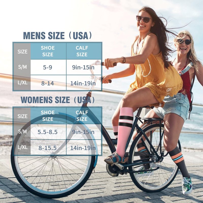 Compression Socks for Men & Women - 6 Pack Copper Support for Circulation | Ideal for Running, Nursing, and Athletics