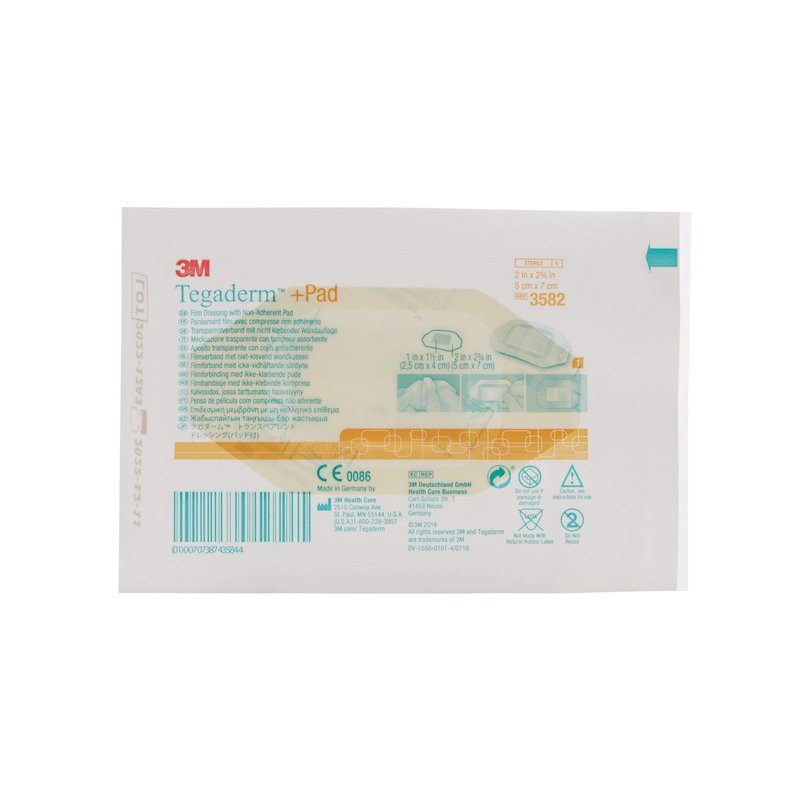 3M Tegaderm Transparent Film Dressing, 2" x 2.75", 50 Count, 1 Pack