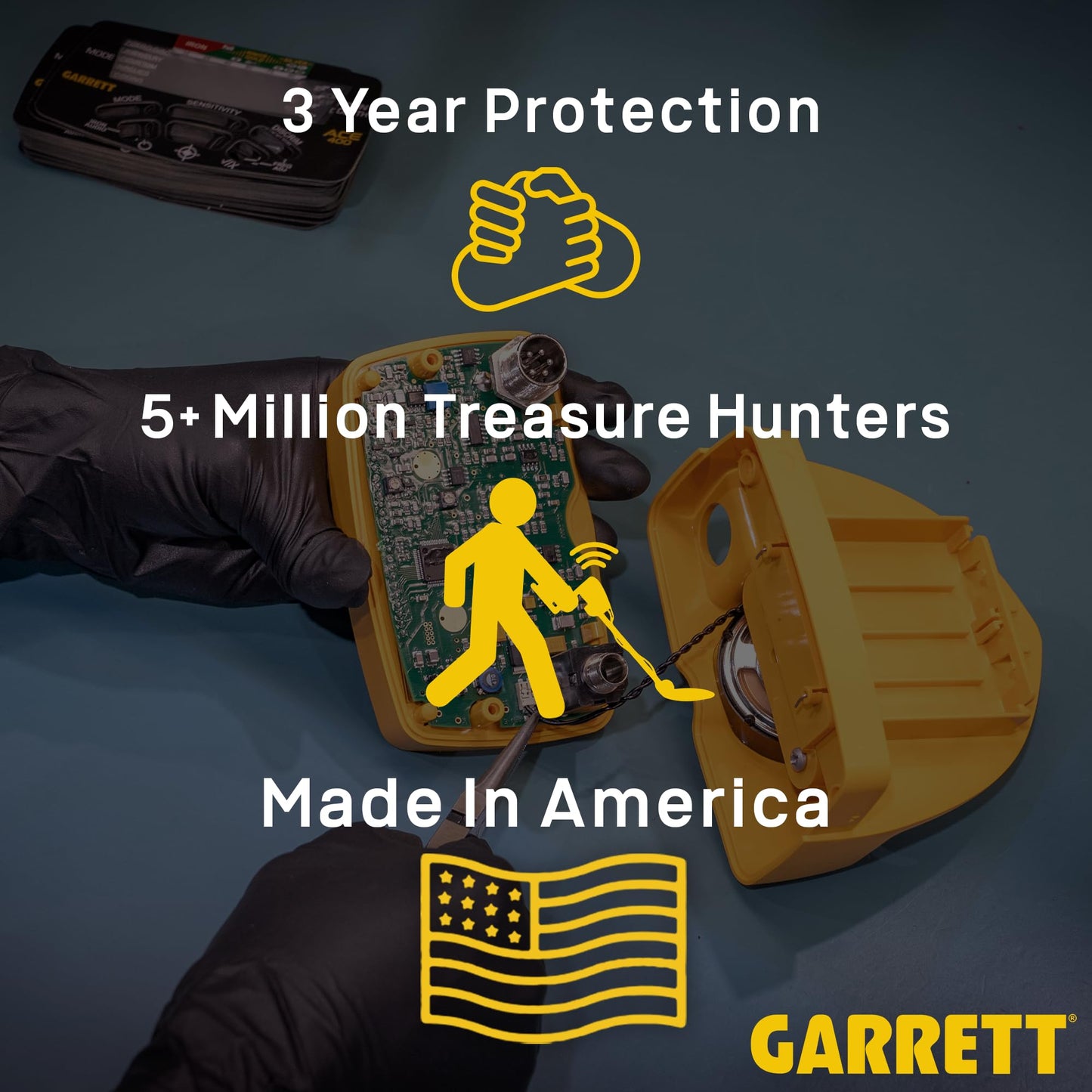 Garrett Pro-Pointer II Metal Detector Pinpointer – 360° Detection, LED Flashlight, Waterproof Tip, Fast Retune, Lost Alarm, Includes Holster & Battery