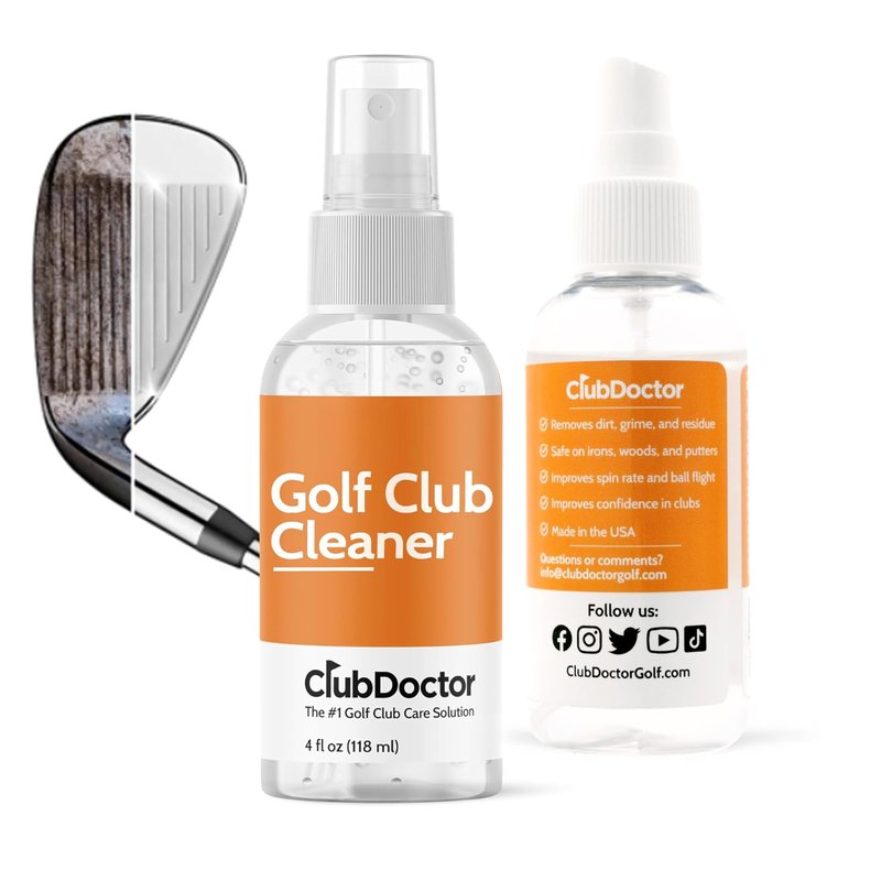 Club Doctor Golf Club Cleaner Spray, Club Cleaning Solution Removes Dirt From Grooves, Increase Spin and Improve Ball Flight, Fits into Bag for Convenience - 4 oz
