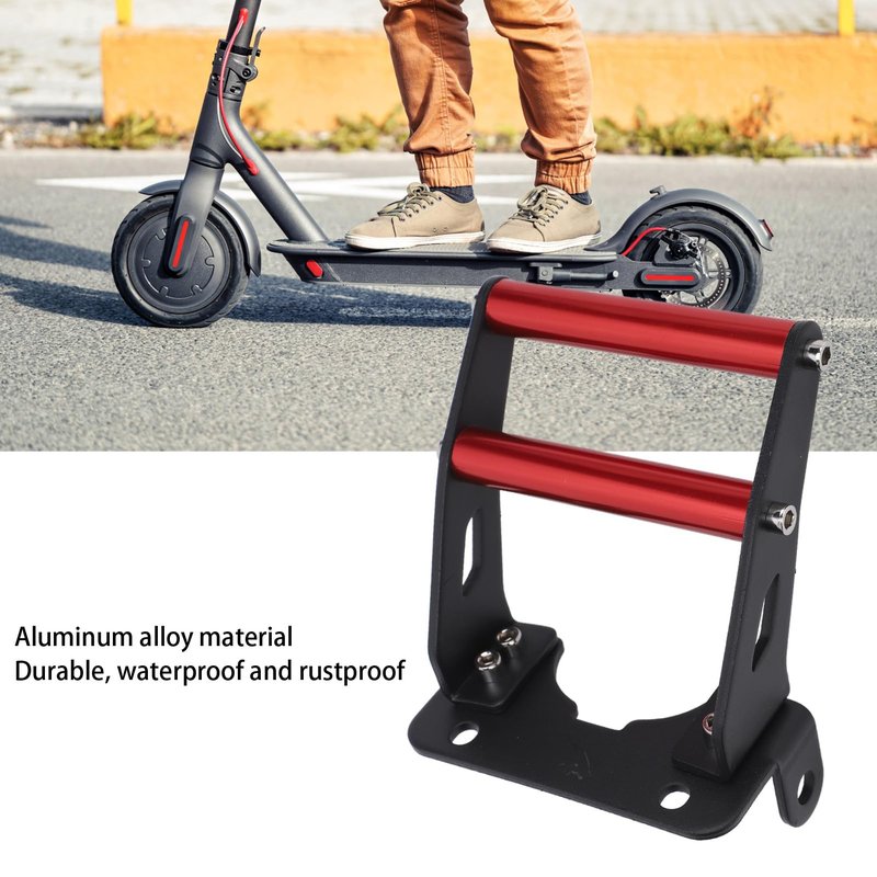 Electric Scooter Rear Foot Support, Durable Aluminum Alloy Construction, Rear Handle Bar Accessory, Lightweight Stable for Daily Commuters, Urban Riders, Travel Enthusiasts