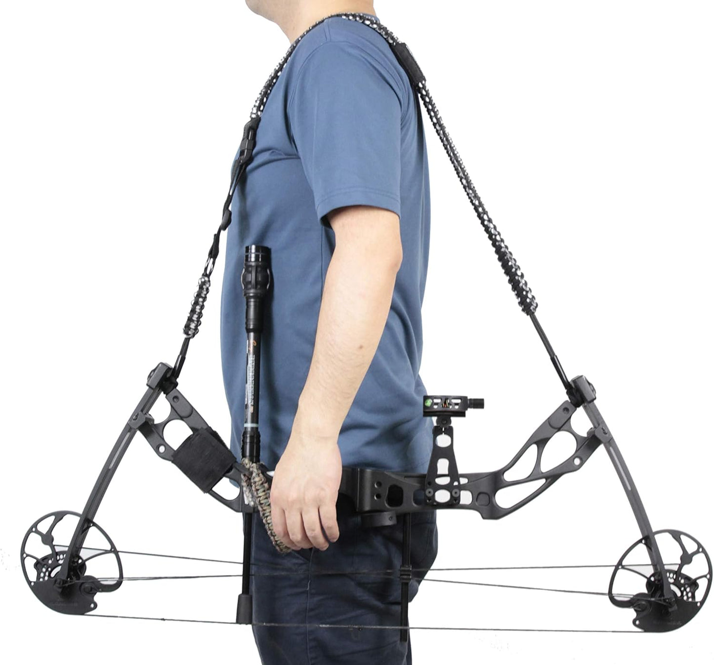 Paracord Bow Sling - V2 Magnetic Connection System for Hands-Free Carrying | Lightweight for Hunting & Archery
