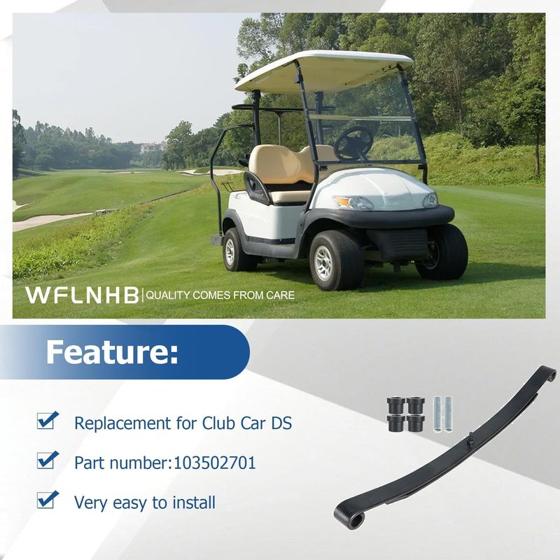 WFLNHB Heavy Duty Front Leaf Spring Replacement for Club Car DS (1981-Up) Golf Carts