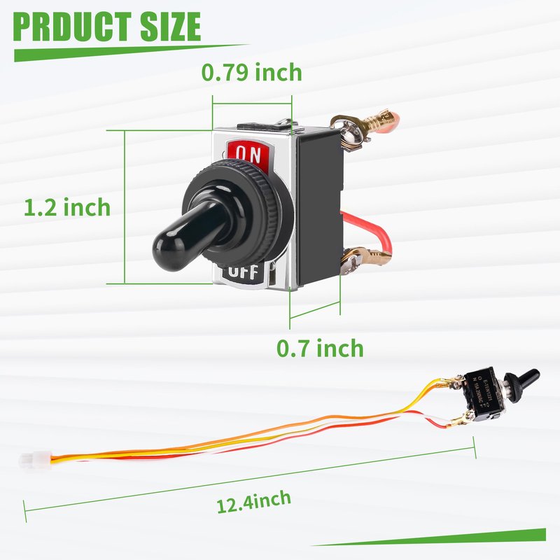 10L0L Golf Cart Run/Tow Switch for EZGO TXT, DCS and PDS Electric 1994-Up Upgraded Switch with Connecting Wires, OEM#73125-G01 633114