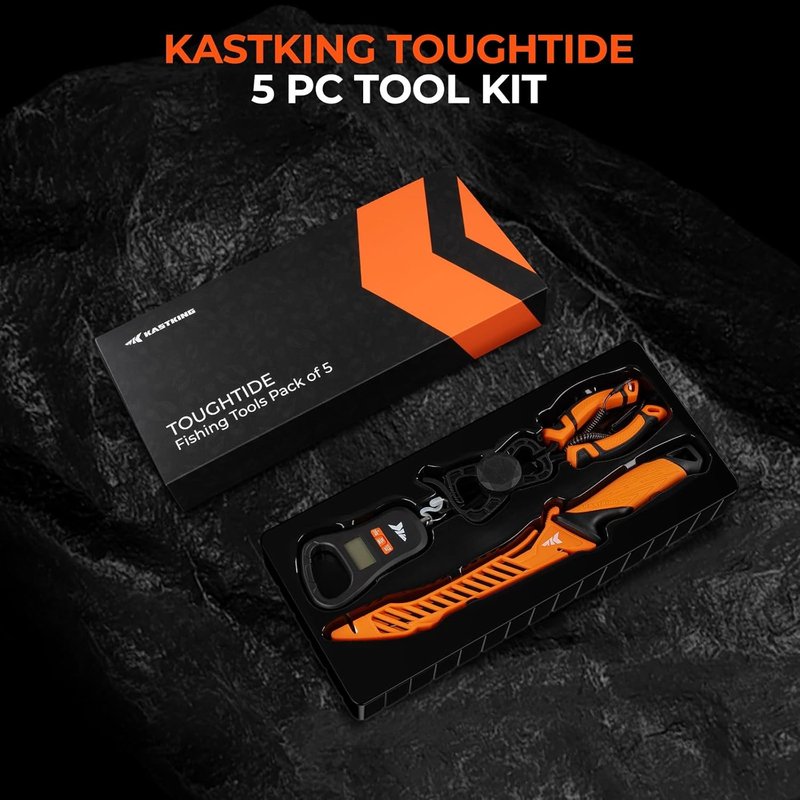 KastKing ToughTide Fishing Scale - Ultra-Thin Digital Design, 65lb Capacity | USB Charging, LCD Display, Ergonomic Handle
