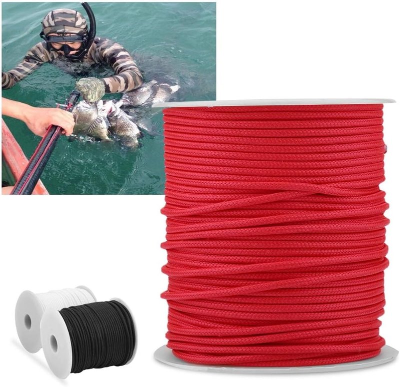 Speargun Reel Line - 50M Heavy-Duty 2mm Spearfishing Cord | Durable Red Utility Line