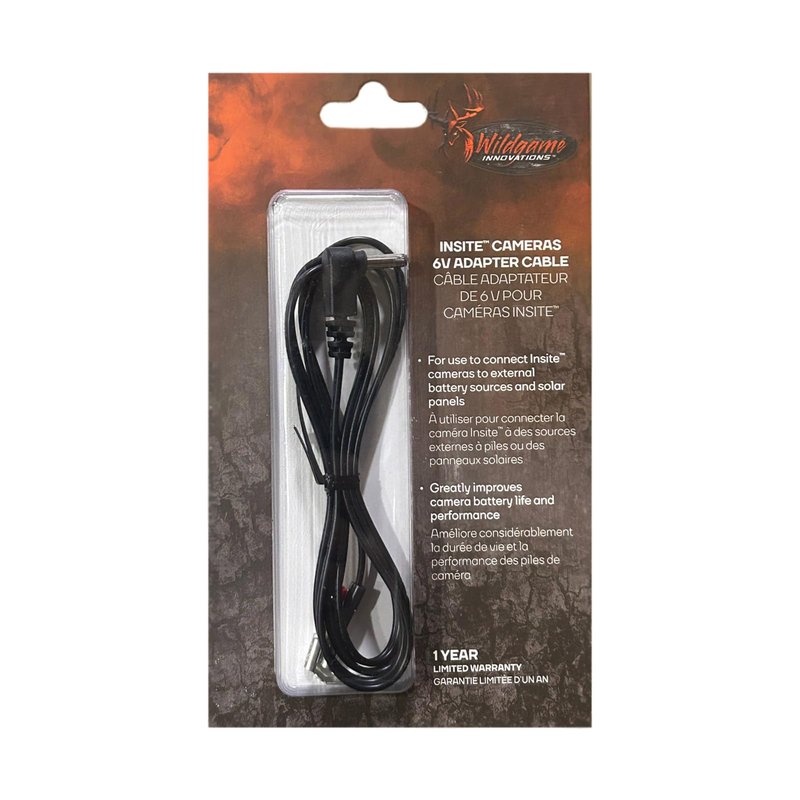 WILDGAME Innovations 6V Solar Panel DC Cable for Hunting Trail Camera | Durable High-Performance Versatile Insite Camera Adapter Cable