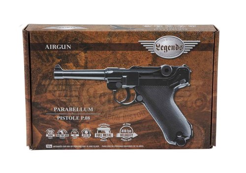 Umarex Legends P.08 All Metal .177 Caliber BB Gun Air Pistol, Standard Action, Legends P.08 Air Gun
