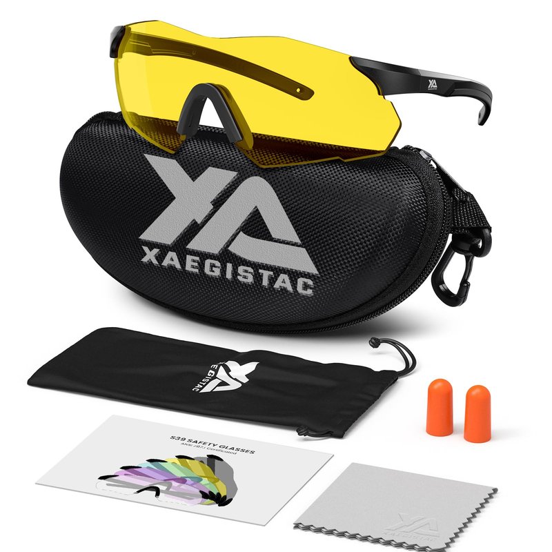 xaegistac Safety Glasses-Anti Fog Shooting Glasses, Wide field of View, Soft Nose Pad for Shooting, Hunting, Airsoft Outdoors