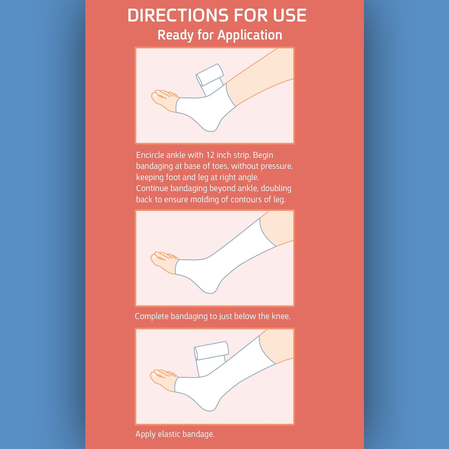 Sion Biotext Unna Boot Zinc Flexible Compression Bandage Maintain Moist Healing Environment Medical Dressing Wrap Gauze EMS First Aid Supplies 4 Inches X 30 Foot Roll