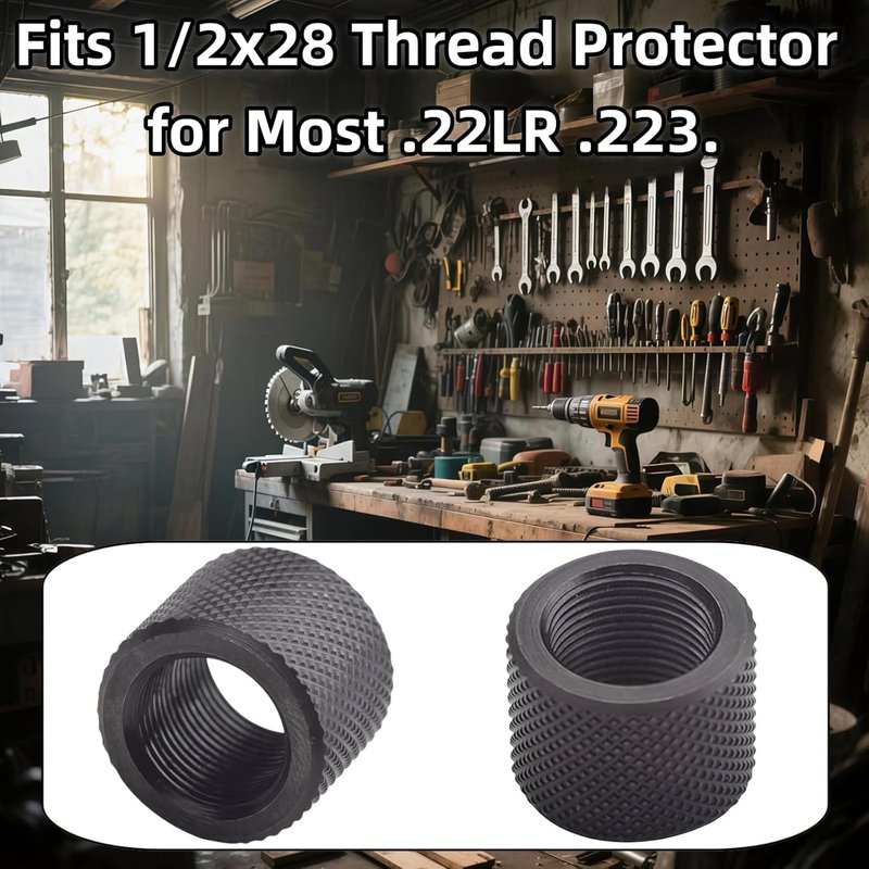 Thread Protector for .22LR, .223 & 5.56 - Durable Cerakoted Finish | 1/2 x 28 (4 Pack)