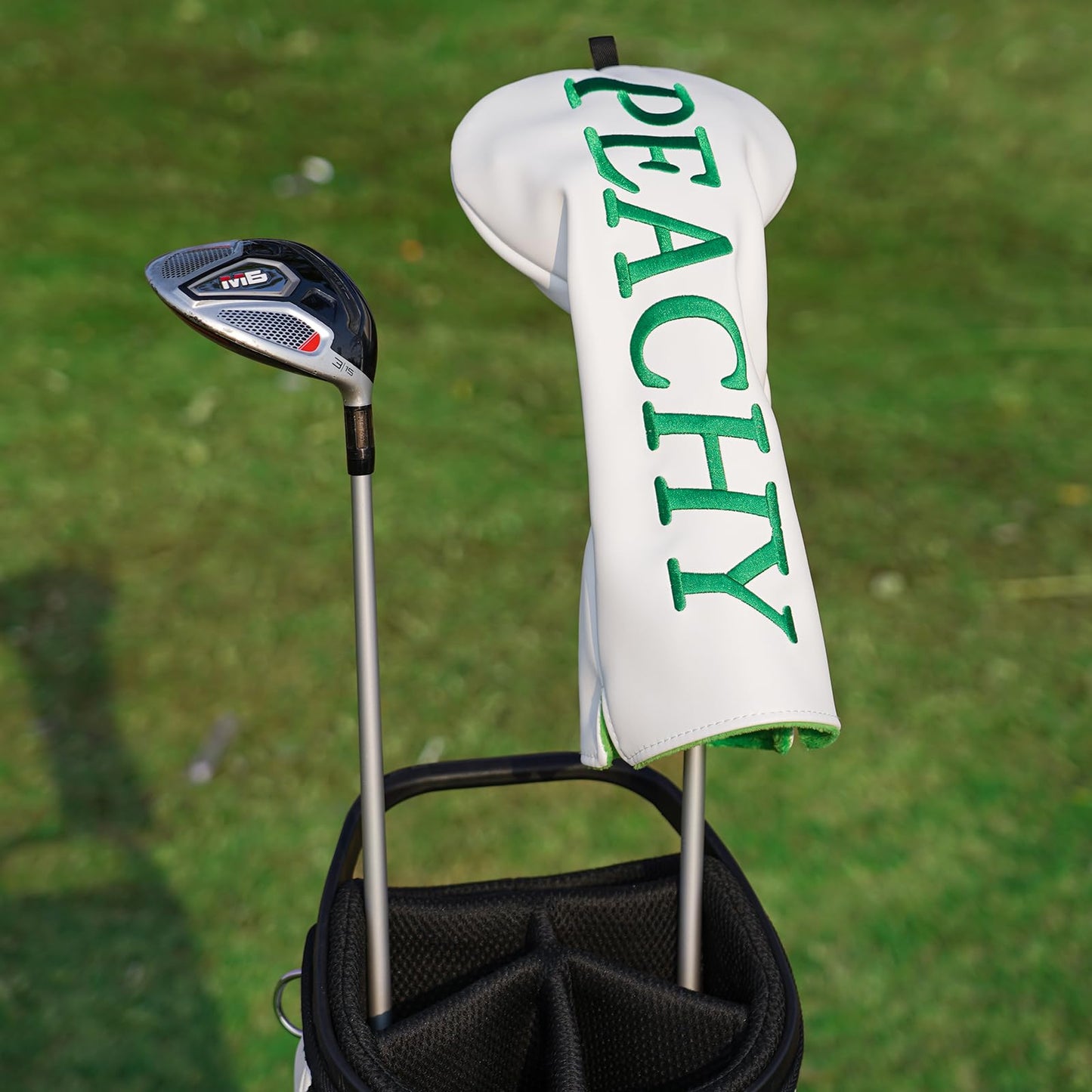 Tiki Totem Golf Club Covers Driver Head Covers for Golf Clubs, Big Teeth Hawaiian 460cc Wood Golf Head Covers, Driver Headcover Funny (Green Peachy)