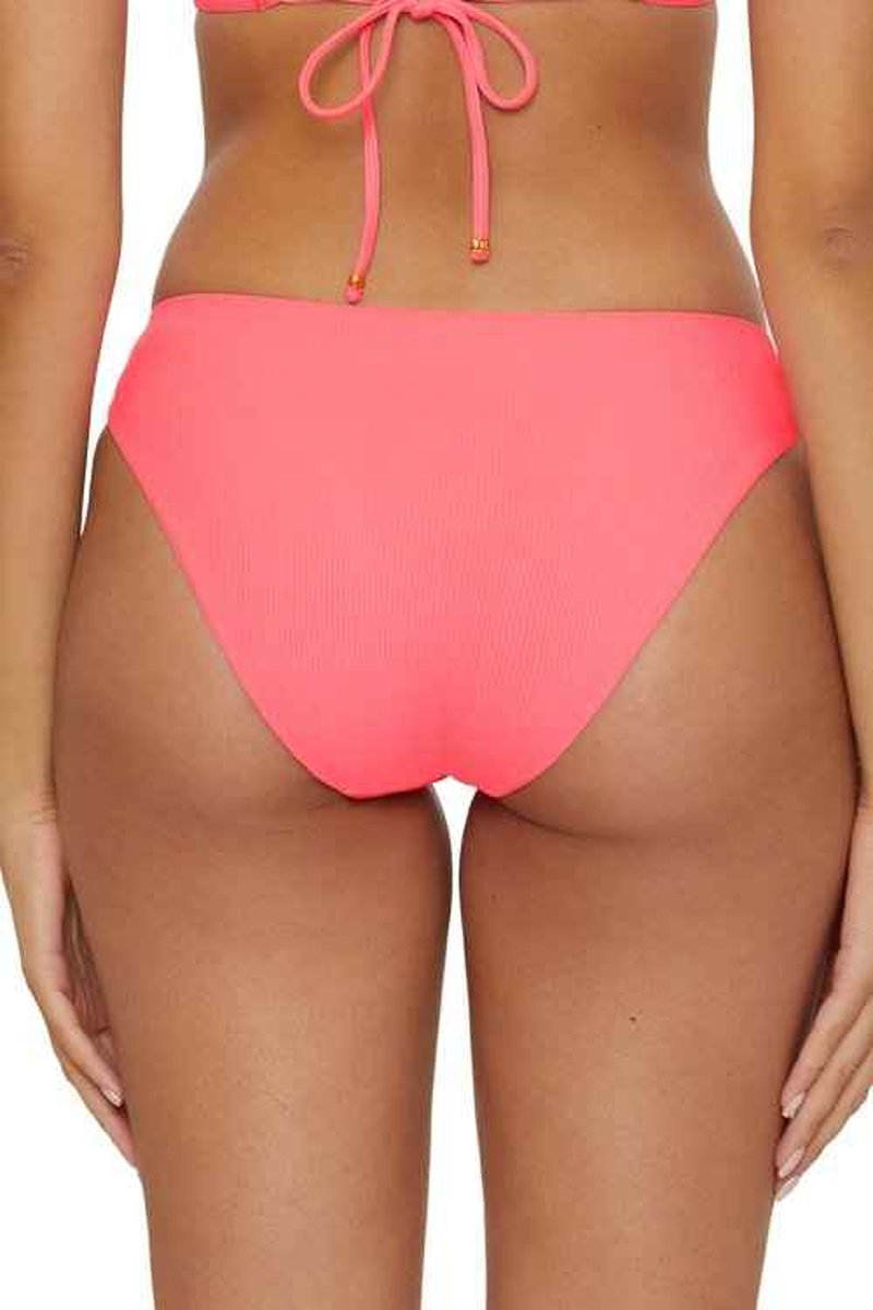 BECCA Women's Standard Modern Edge Hipster Bikini Bottom, Cheeky Coverage, Swimwear Separates, Coral Reef