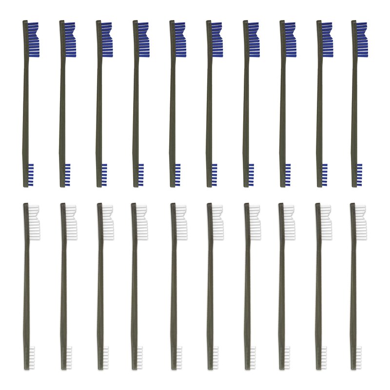 Otis Technology Blue and White Nylon AP Brush 20 Pack (10 Each)