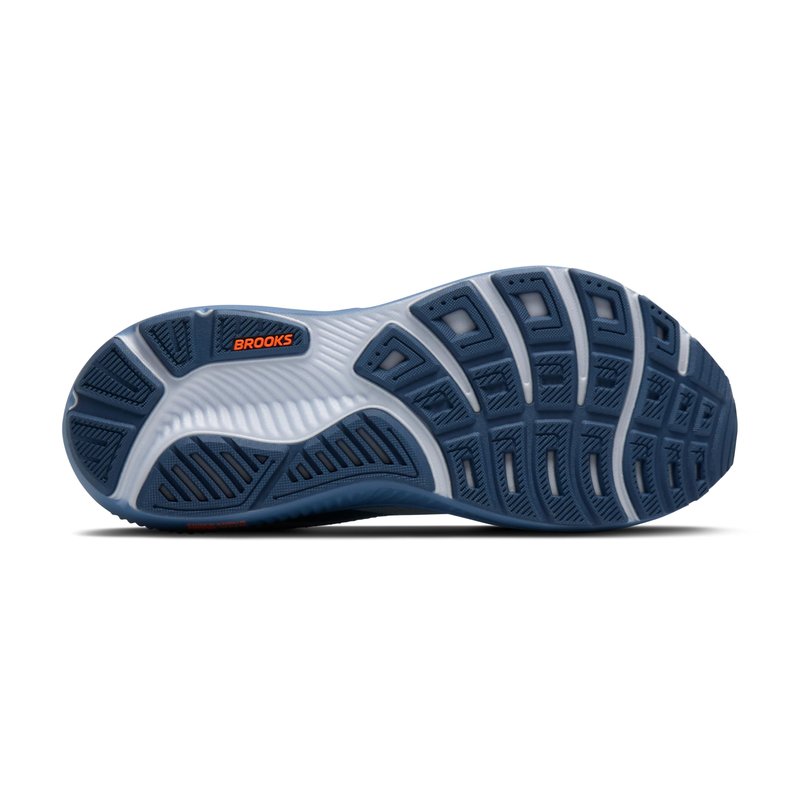 Brooks Men’s Ghost 17 Neutral Running Shoe - Skyway/Moonlight/Orange - 8.5 Medium