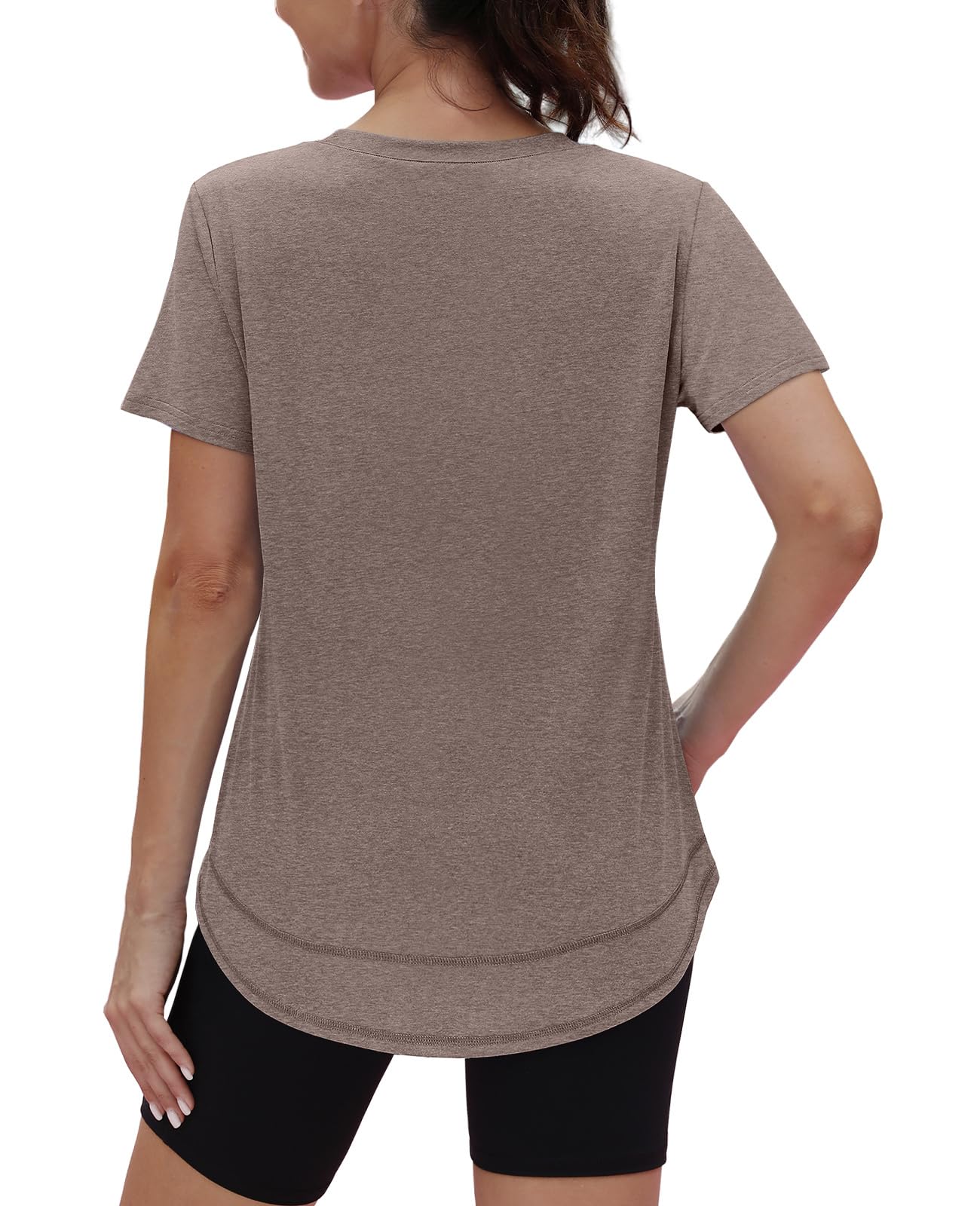 Summer Tops for Women 2026 Short Sleeve Workout Clothes Athletic Shirts Pilates Outfits Camisetas Deportivas para Mujer Blue L