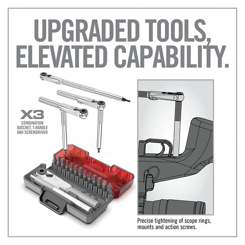 Real Avid X3 Ratcheting Screwdriver Set with 13 Bits, 3-in-1 Driver, T-handle & Extension - Includes 4 Hex 4 Torx 3 Metric 4 Standard Hex & Phillips