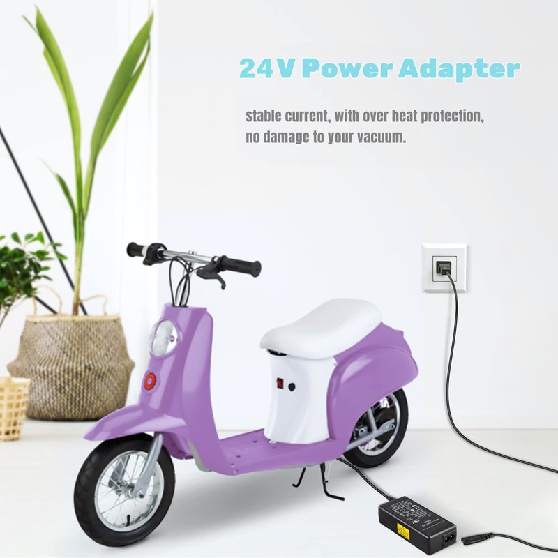 SLLEA 24V 2A Battery Charger for Razor CC2420 PR200 Pocket Mod Electric Scooter