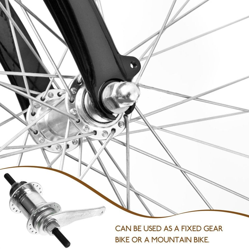 Yardwe 36H Inverted Brake Drum Rear Hub Steel Cycling Wheel Hub for Fixed Gear and Mountain Bikes 7.08X5.51X2.75 Inch Bicycle Rear Brake Kit