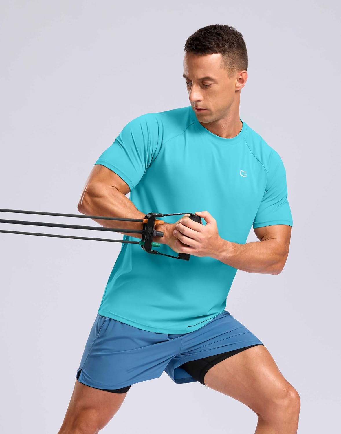 G Gradual Men's Athletic Workout T-Shirts - Moisture-Wicking Cooling Performance Tee for Gym & Tennis | Short Sleeve