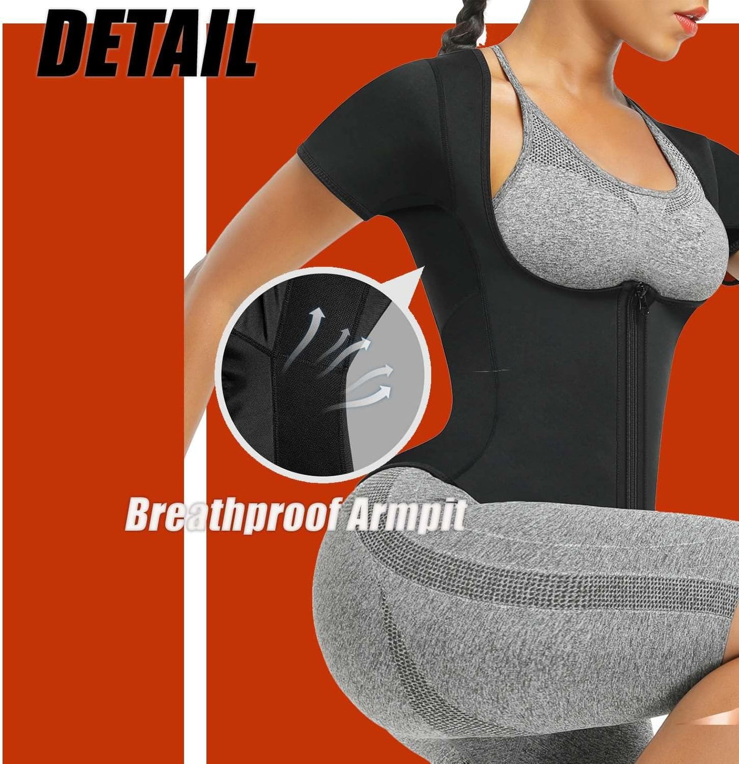 Sauna Suit Shirt for Women - Weight Loss Waist Trainer Sweat Vest | Fitness Fajas