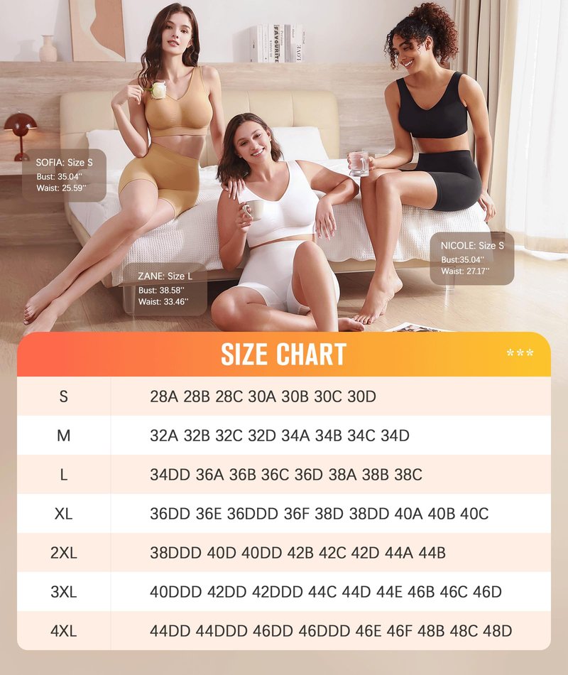 BESTENA Sports Bras for Women, 3 Pack Seamless Removable Pads Wire-Free Sleep Bras, Yoga Bra, Comfort Bra