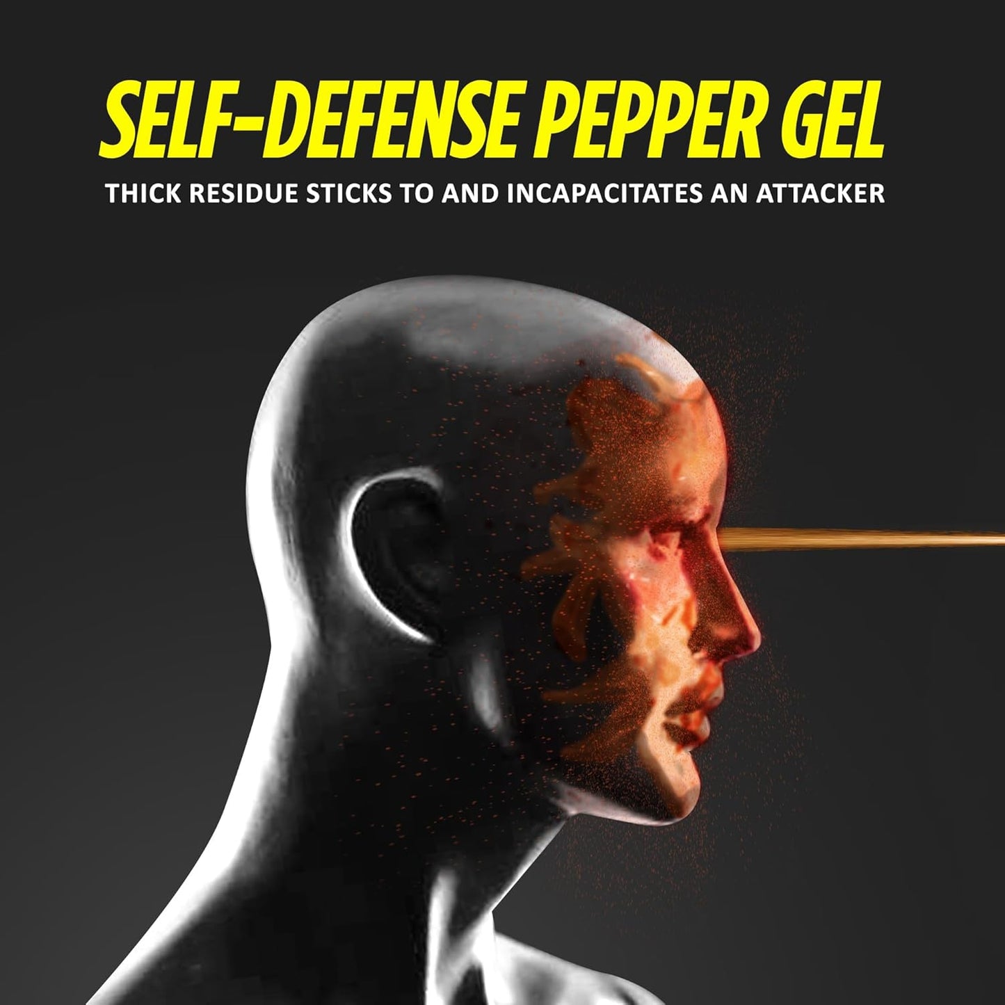 Guard Dog Security Pepper Gel - Maximum Strength Self Defense Spray | 18-Foot Range, Flip-Top Safety, Belt Clip, 3/4 oz