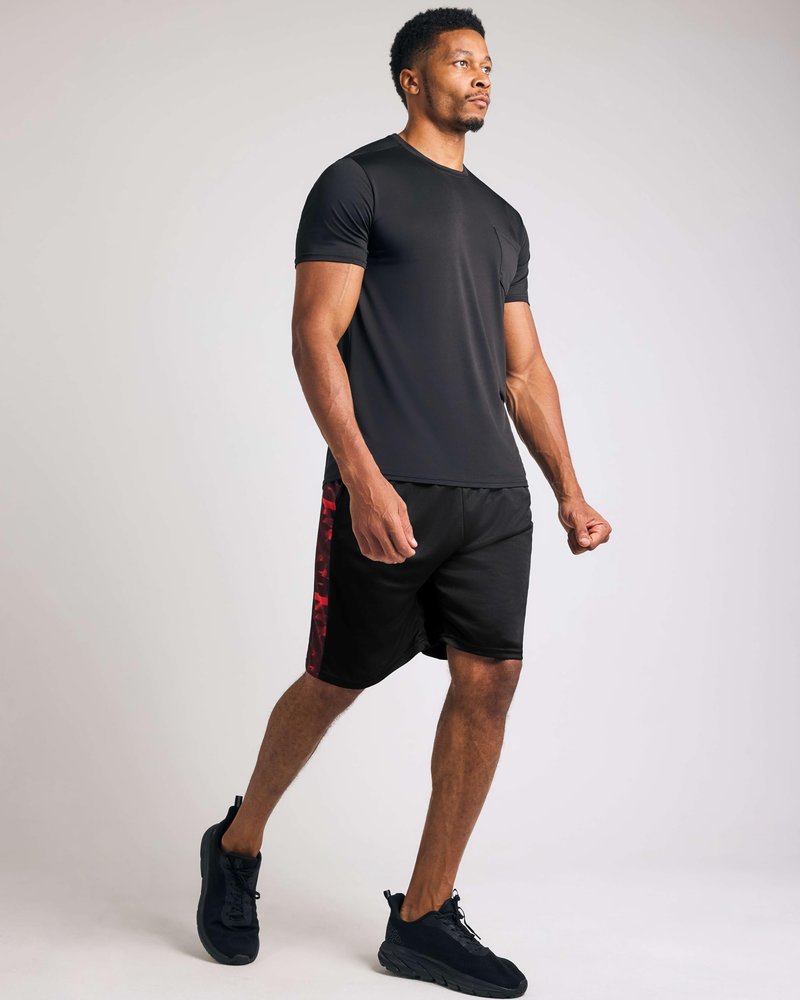 Real Essentials 5 Pack: Men’s 9" Mesh Shorts – Athletic Gym, Workout, Basketball, Running, Casual Lounge Activewear Pockets, Set 4,XL