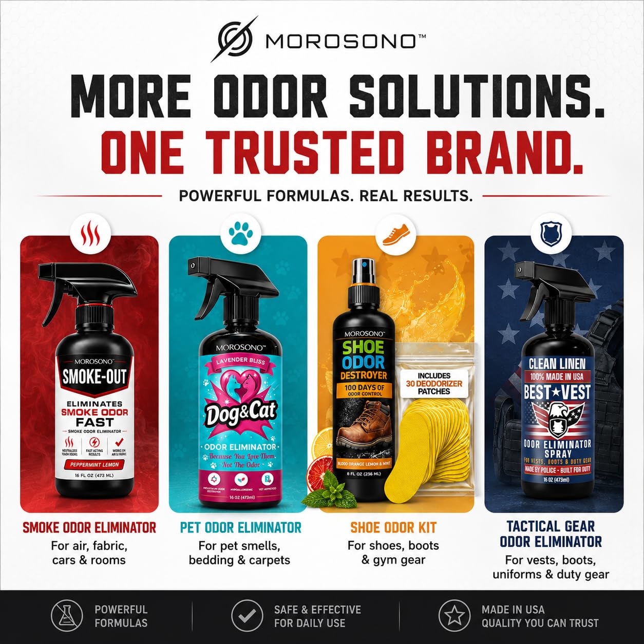 Odor Eliminator Spray for Tactical Gear Vest Carriers Boots and Uniforms Clean Linen Scent 16 fl oz Single Bottle Non Toxic Made in USA
