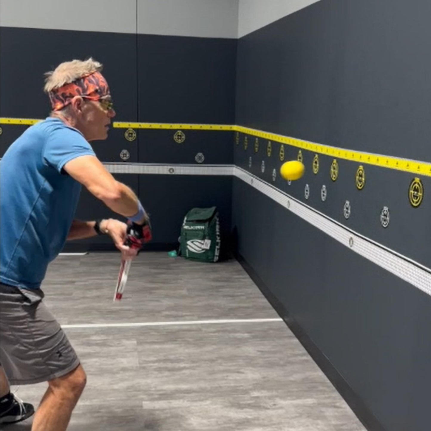 The Peel People PickleWiz At Home Pickleball Trainer, Ultra Repositionable Wall Decal Targets, Silent Foam Ball Included, QR Code to Free Online Drills