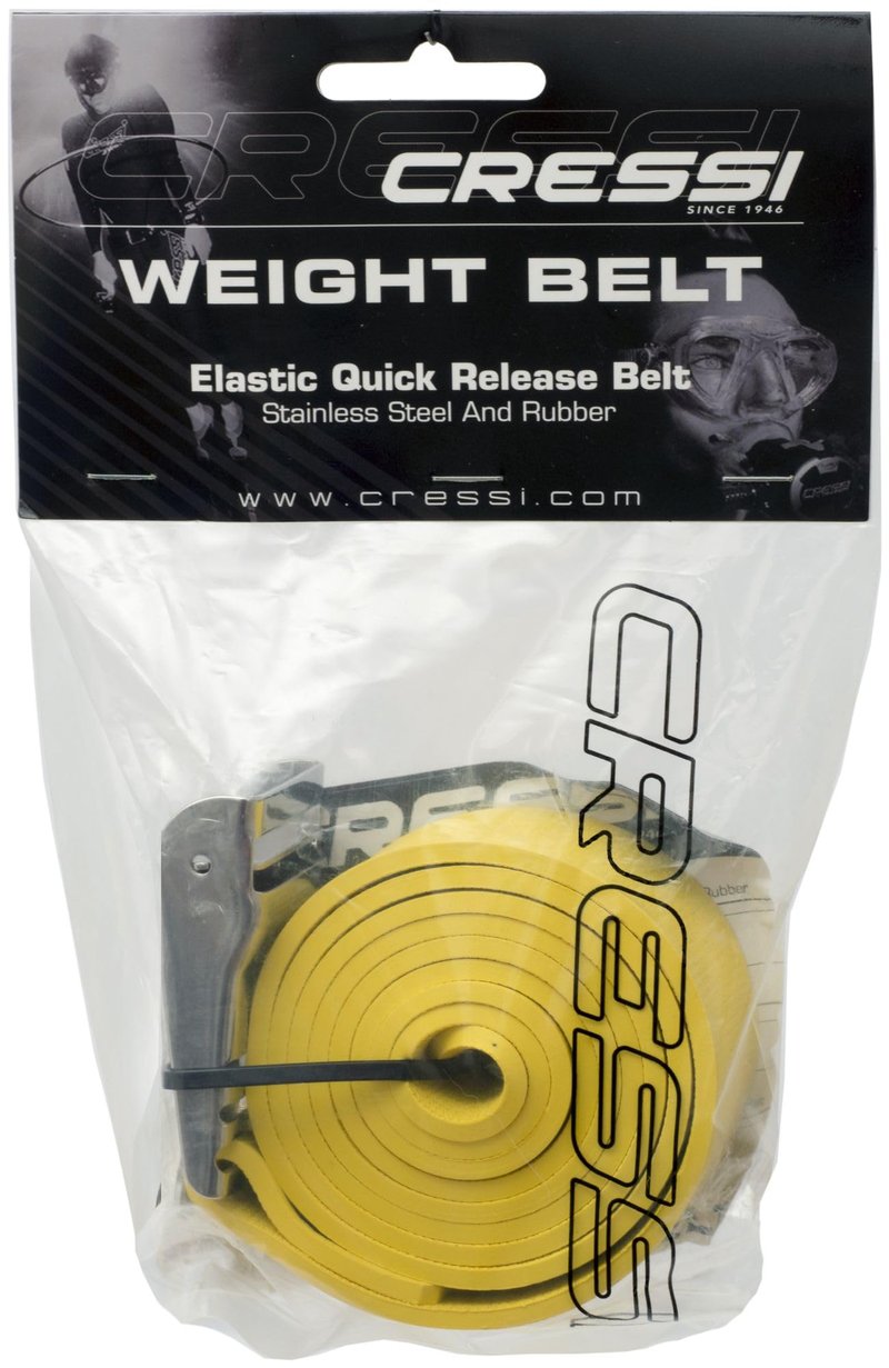 Cressi Malta Quick-Release Elastic Belt w/Metal Buckle Elastic Belts, Yellow