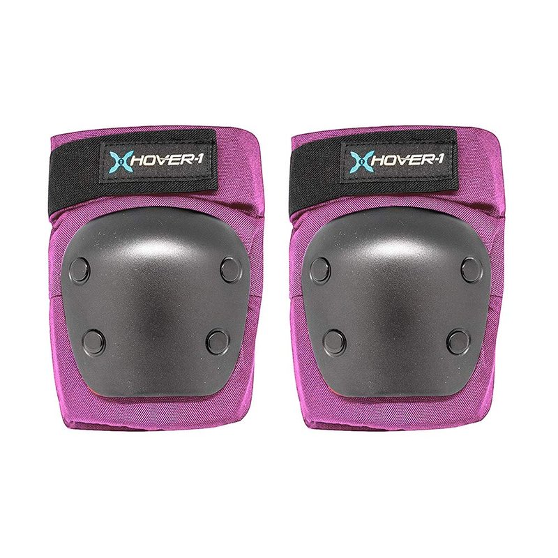 Hover-1 Nylon Protective Elbow Pads | Knee Pads & Wrist Guards, For Ages Above 8, Hard PP Shells for Impact Resistance & EVA Foam Protective Padding for Maximum Comfort, Velcro Straps, Large, Pink
