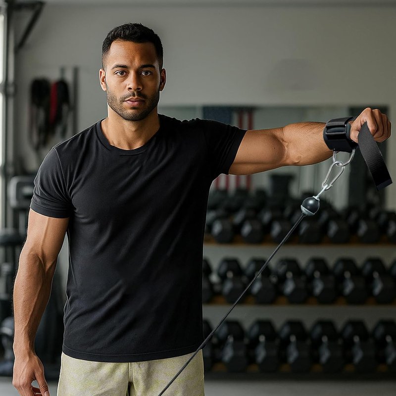 Weight Lifting Straps - Adjustable D-Ring Wrist Cuffs for Gym Training | Perfect for Cable Machines & Strength Workouts