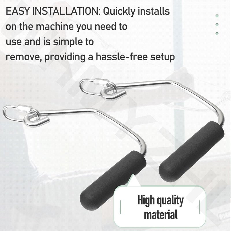 WHMYZHL Open Ended Chrome Grip Handles Compatible with Total Gym Home Workout Machines 2000, 2200, 2500, 3000, 3000XL, XL, XLS - for Supra, Electra, FIT Gym Accessories Handles